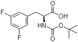 structure of CAS# 205445-52-9, Boc-L-3,5-difluorophenylalanine;Boc-L-3,5-difluorophe