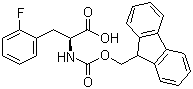 structure of CAS# 205526-26-7, Fmoc-2-fluoro-L-phenylalanine;Fmoc-L-2-Fluorophe; Fmoc-Phe(2-F)-OH; Fluorenylmethoxycarbonyl-L-2-fluorophenylalanine
