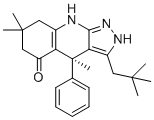 structure of CAS# 2056262-08-7, (R)-BRD3731;(4R)-3-(2,2-dimethylpropyl)-4,7,7-trimethyl-4-phenyl-2,6,8,9-tetrahydropyrazolo[3,4-b]quinolin-5-one