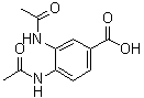 结构式 CAS# 205873-56-9, 3,4-二(乙酰氨基)苯甲酸