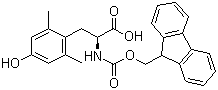 structure of CAS# 206060-54-0, Fmoc-2,6-dimethyl-L-tyrosine;N-[(9H-Fluoren-9-ylmethoxy)carbonyl]-2,6-dimethyl-L-tyrosine