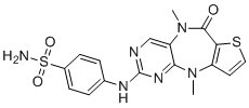 structure of CAS# 2061980-01-4, Xmu-MP-1;4-[(2,9-dimethyl-8-oxo-6-thia-2,9,12,14-tetrazatricyclo[8.4.0.03,7]tetradeca-1(14),3(7),4,10,12-pentaen-13-yl)amino]benzenesulfonamide