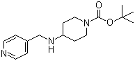 structure of CAS# 206274-24-0, 4-[(4-Pyridinylmethyl)amino]-1-piperidinecarboxylic acid tert-butyl ester