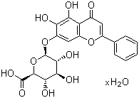 Baicalin hydrate molecular structure (CAS 206752-33-2)