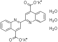 结构式 CAS# 207124-63-8, [2,2'-联喹啉]-4,4'-二甲酸二钾盐三水合物
