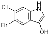 structure of CAS# 207674-91-7, 5-Bromo-6-chloro-1H-indol-3-ol