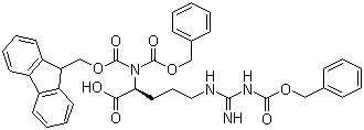 结构式 CAS# 207857-35-0, N-芴甲氧羰基-N,N'-二苄氧羰基-L-精氨酸
