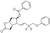 structure of CAS# 209861-00-7, (3aR,4R,5R,6aS)-5-(Benzoyloxy)-4-[(1E)-3,3-difluoro-4-phenoxy-1-butenyl]hexahydro-2H-cyclopenta[b]furan-2-one