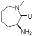 structure of CAS# 209983-96-0, (3S)-3-Aminohexahydro-1-methyl-2H-azepin-2-one;3S)-3-Amino-1-methylazepan-2-one;L-alpha-Amino-omega-methyl-1-caprolactam