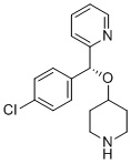 结构式 CAS# 210095-55-9, (R)-2-((4-氯苯基)(哌啶-4-基氧基)甲基)吡啶