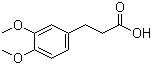 structure of CAS# 2107-70-2, 3,4-Dimethoxyhydrocinnamic acid;3-(3,4-Dimethoxyphenyl)propionic acid
