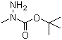 结构式 CAS# 21075-83-2, 2-甲基肼基甲酸叔丁酯; 1-叔丁氧羰基-1-甲基肼