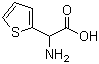 structure of CAS# 21124-40-3, 2-Thienylglycine;alpha-(2-Thienyl)glycine; alpha-Amino-2-thiopheneacetic acid; 2-Amino-2-(2-Thienyl)acetic acid; DL-2-Amino-2-thien-2-ylacetic acid