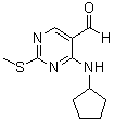 结构式 CAS# 211245-64-6, 4-环戊基氨基-2-甲硫基嘧啶-5-甲醛