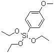 结构式 CAS# 21130-91-6, 4-(三乙氧基硅烷基)苯甲醚