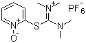 structure of CAS# 212333-72-7, N,N,N',N'-Tetramethyl-S-(1-oxido-2-pyridyl)thiuronium hexafluorophosphate;HOTT