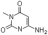 结构式 CAS# 21236-97-5, 6-氨基-3-甲基尿嘧啶