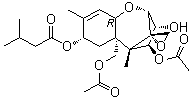 structure of CAS# 21259-20-1, T 2 Toxin;8alpha-(3-Methylbutyryloxy)-4beta,15-diacetoxyscirp-9-en-3alpha-ol; Fusariotoxin T 2; Insariotoxin; Mycotoxin T 2
