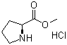 structure of CAS# 2133-40-6, Methyl L-prolinate hydrochloride;L-Proline methyl ester hydrochloride