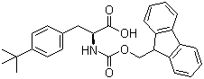 结构式 CAS# 213383-02-9, N-芴甲氧羰基-4-叔丁基-L-苯丙氨酸