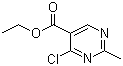Ethyl 4-chloro-2-methyl-5-pyrimidinecarboxylate molecular structure (CAS 2134-36-3)