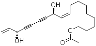 1-乙酰氧基-9,17-十八碳二烯-12,14-二炔-11,16-二醇分子结构 (CAS 213905-35-2)