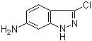 结构式 CAS# 21413-23-0, 6-氨基-3-氯吲唑