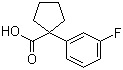 结构式 CAS# 214262-97-2, 1-(3-氟苯基)环戊烷甲酸