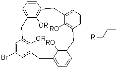 structure of CAS# 214399-70-9, 5-Bromo-25,26,27,28-tetrapropoxycalix[4]arene
