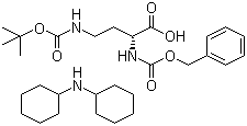 structure of CAS# 214852-61-6, N-Cbz-N'-Boc-D-2,4-diaminobutyric acid dicyclohexylamine salt;Z-D-Dab(Boc)-OH.DCHA