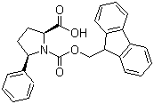 结构式 CAS# 215190-21-9, N-芴甲氧羰基-(2S,5R)-5-苯基吡咯烷-2-羧酸