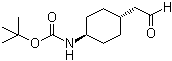 structure of CAS# 215790-29-7, trans-2-[4-[(tert-Butyloxycarbonyl)amino]cyclohexyl]acetaldehyde;2-[trans-4-[(tert-Butoxycarbonyl)amino]cyclohexyl]acetaldehyde; [trans-4-(2-Oxoethyl)cyclohexyl]carbamic acid tert-butyl ester