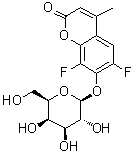 6,8-Difluoro-4-methylumbelliferyl beta-D-galactopyranoside molecular structure (CAS 215868-26-1)
