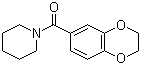 结构式 CAS# 215923-54-9, CX-546; 1-(1,4-苯并二氧六环-6-基甲酰基)哌啶