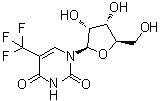 结构式 CAS# 21618-67-7, 5-(三氟甲基)尿苷