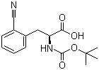 结构式 CAS# 216312-53-7, N-叔丁氧羰基-L-2-氰基苯丙氨酸
