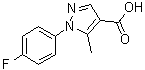 1-(4-Fluorophenyl)-5-methyl-1H-pyrazole-4-carboxylic acid molecular structure (CAS 217073-76-2)