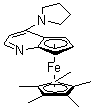 structure of CAS# 217459-10-4, [(1,2,3,4,5-eta)-1,2,3,4,5-Pentamethyl-2,4-cyclopentadien-1-yl][(4a,5,6,7,7a-eta)-(7aR)-4-(1-pyrrolidinyl)-4aH-cyclopenta[b]pyridin-4a-yl]iron