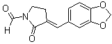 3-(1,3-苯并二氧杂环戊烯-5-基亚甲基)-2-氧代-1-吡咯烷甲醛分子结构 (CAS 218924-25-5)