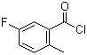 结构式 CAS# 21900-39-0, 5-氟-2-甲基苯甲酰氯; 2-甲基-5-氟苯甲酰氯