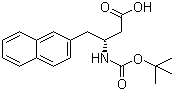 结构式 CAS# 219297-10-6, N-叔丁氧羰基-(R)-3-氨基-4-(2-萘基)丁酸