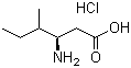 结构式 CAS# 219310-10-8, L-beta-高异亮氨酸盐酸盐
