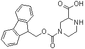 结构式 CAS# 219312-90-0, 4-(芴甲氧羰基)哌嗪-2-羧酸
