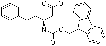 structure of CAS# 219967-74-5, (S)-3-(Fmoc-amino)-5-phenylpentanoic acid;Fmoc-5-phenyl-L-beta-norvaline; (S)-N-(9-Fluorenylmethyloxycarbonyl)-3-amino-5-phenylpentanoic acid