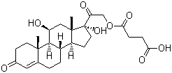 Hydrocortisone 21-hemisuccinate molecular structure (CAS 2203-97-6)