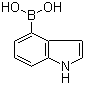 结构式 CAS# 220465-43-0, 吲哚-4-硼酸; 4-吲哚硼酸