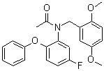 structure of CAS# 220551-92-8, N-(2,5-Dimethoxybenzyl)-N-(5-fluoro-2-phenoxyphenyl)acetamide;DAA 1106