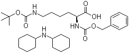 结构式 CAS# 2212-76-2, N-Cbz-N'-Boc-L-赖氨酸二环己胺盐; N-苄氧羰基-N'-叔丁氧羰基-L-赖氨酸二环己胺盐