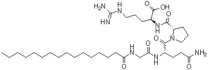 结构式 CAS# 221227-05-0, 棕榈酰四肽 7