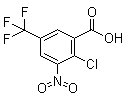 结构式 CAS# 22227-59-4, 2-氯-3-硝基-5-(三氟甲基)苯甲酸